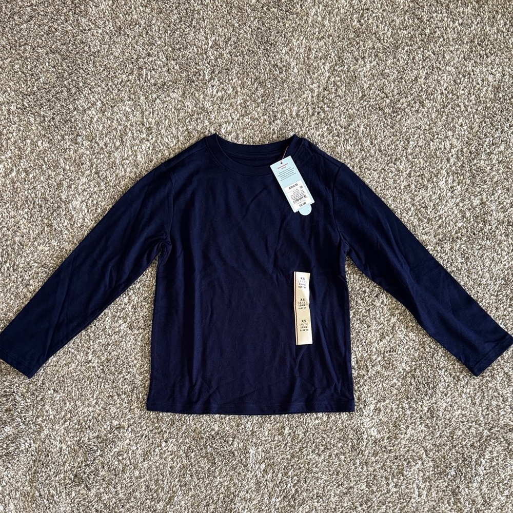 Cat & Jack Dark Blue Long Sleeve Tee